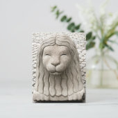 ストックホルムスウェーデン石獅子像オールドタウン写真 ポストカード (スタンド正面)