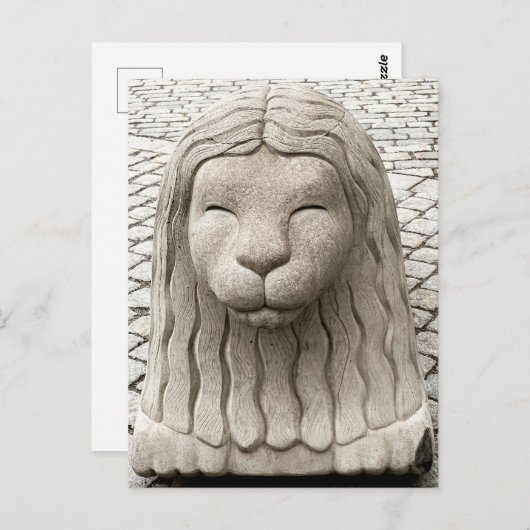 ストックホルムスウェーデン石獅子像オールドタウン写真 ポストカード (正面/裏面)