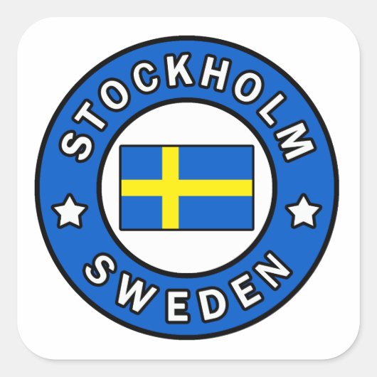 ストックホルムスウェーデン スクエアシール (正面)