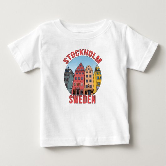 ストックホルムスウェーデン ベビーTシャツ (正面)