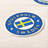 ストックホルムスウェーデン ラウンドペーパーコースター (アングル)