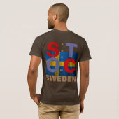 ストックホルムスウェーデン Tシャツ (裏面フル)