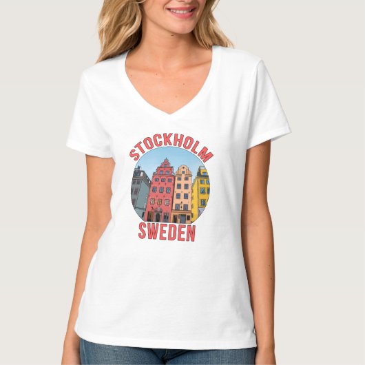 ストックホルムスウェーデン Tシャツ (正面)