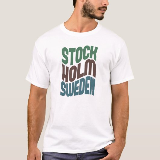 ストックホルムスウェーデンTシャツ Tシャツ (正面)