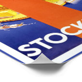 ストックホルムヴィンテージ旅行ポスター ポスター (角)