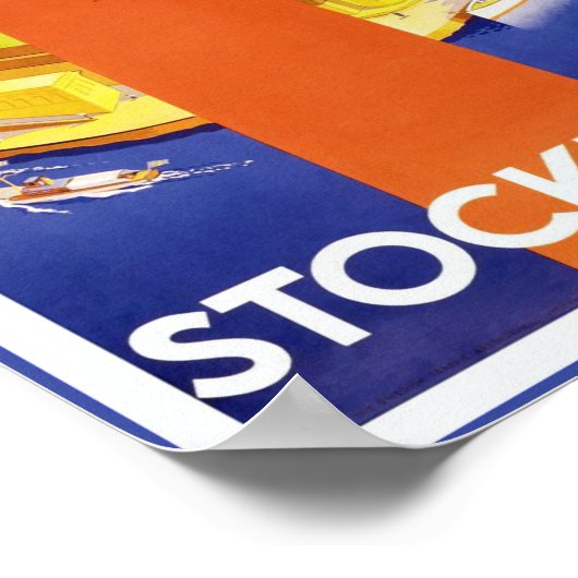 ストックホルムヴィンテージ旅行ポスター ポスター (角)