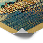 ストックホルムヴィンテージ旅行ポスター ポスター (角)