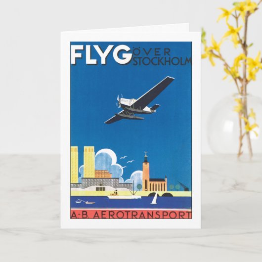 ストックホルム上のFlyg カード (黄色い花)