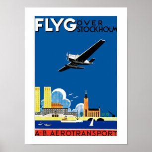 ストックホルム上のFlyg ポスター