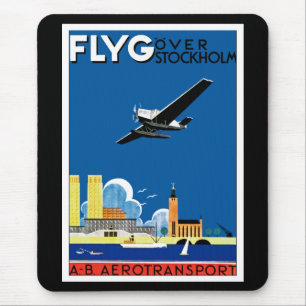 ストックホルム上のFlyg マウスパッド