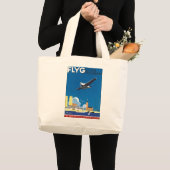 ストックホルム上空 ラージトートバッグ (正面(商品))