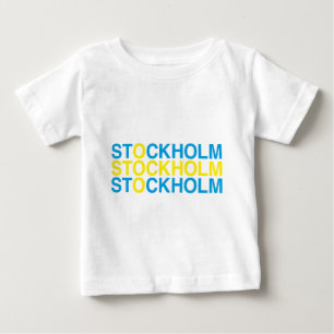 ストックホルム国旗 ベビーTシャツ
