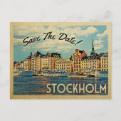 ストックホルム日付スウェーデンを保存 案内ポストカード (正面)