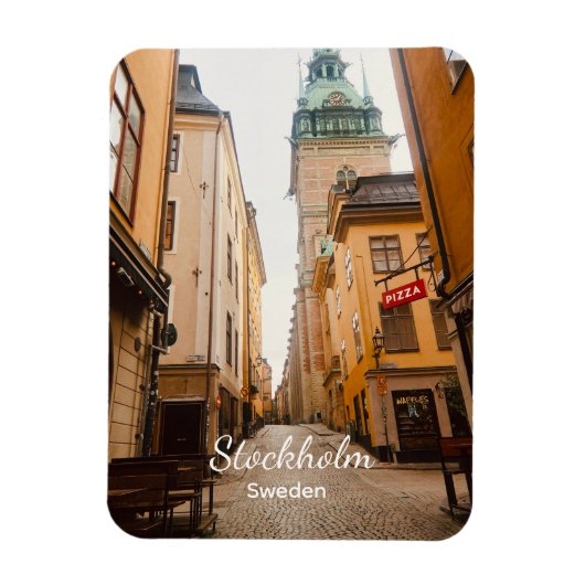 ストックホルム旧市街 スウェーデンのお土産 マグネット (縦)