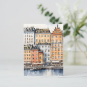 ストックホルム水彩画 ポストカード (スタンド正面)