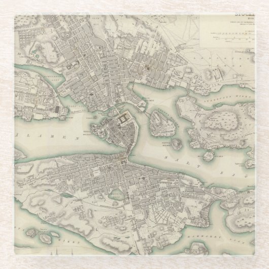 ストックホルム ガラスコースター (正面)