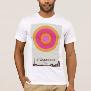 ストックホルム、スウェーデンのビンテージ旅行ポスター。 Tシャツ