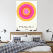 ストックホルム、スウェーデンのヴィンテージ旅行ポスター。 キャンバスプリント (インサイチュ (寝室))