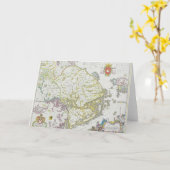 ストックホルム、スウェーデンの地図 カード (黄色い花)