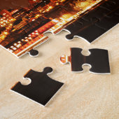 ストックホルム、スウェーデンの夜の船 ジグソーパズル (側面)