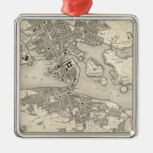 ストックホルム、スウェーデン メタルオーナメント (正面)