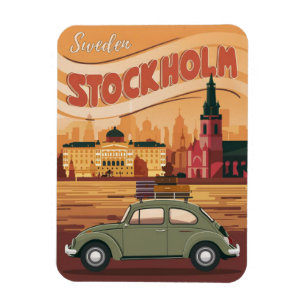 ストックホルム スウェーデン 旅行 ヴィンテージ ギフト 記念品 マグネット