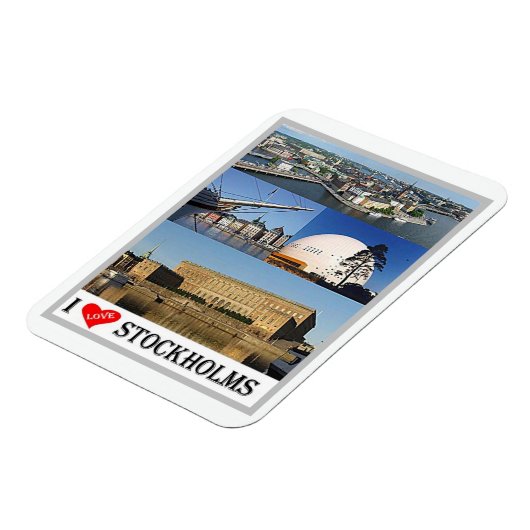 ストックホルム – スウェーデン – I Love – マグネット (左側)