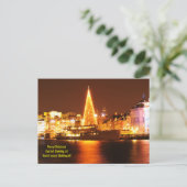 ストックホルム、夜のクリスマスのスウェーデン シーズンポストカード (スタンド正面)