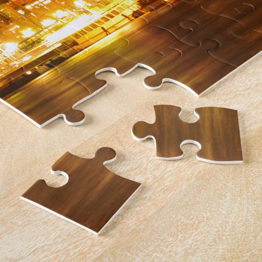 ストックホルム、夜のクリスマスのスウェーデン ジグソーパズル (側面)