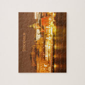 ストックホルム、夜のクリスマスのスウェーデン ジグソーパズル (縦)