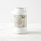 ストックホルム(1733年)のヴィンテージの地図 ビールジョッキ (正面左)