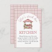 ストックマイキッチンレシピブライダルシャワーカード エンクロージャーカード (正面/裏面)