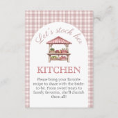 ストックマイキッチンレシピブライダルシャワーカード エンクロージャーカード (正面)