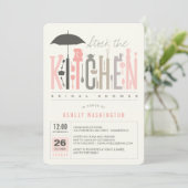 ストックモダンザキッチンブライダルシャワーパーティー招待状 招待状 (スタンド正面)