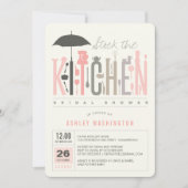 ストックモダンザキッチンブライダルシャワーパーティー招待状 招待状 (正面)
