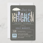 ストックモダンザキッチンブライダルシャワーパーティー招待状 招待状 (正面)