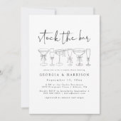 ストックモダンザバーカップルシャワー招待状 招待状 (正面)