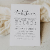 ストックモダンザバーカップルシャワー招待状 招待状