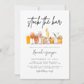 ストックモダンザバーカップルシャワー招待状 招待状 (正面)