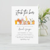 ストックモダンザバーカップルシャワー招待状 招待状 (スタンド正面)