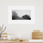 ストックリー黒白ゴルフコースポスター ポスター (キッチン)