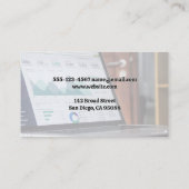 ストックロゴ |ノートパソコン |財務 名刺 (裏面)