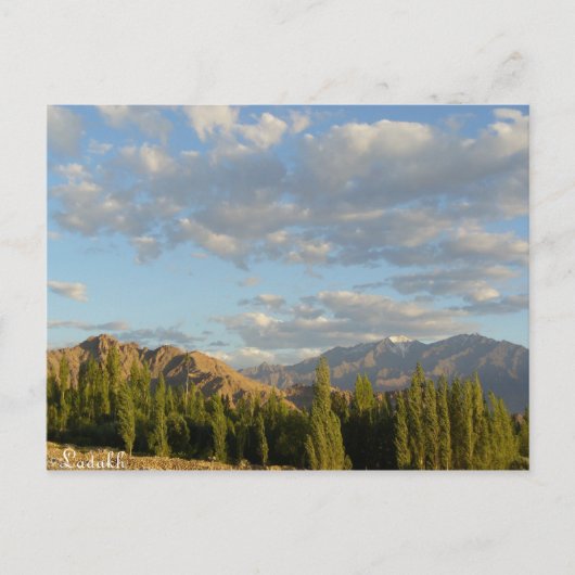 ストック山脈、ラダック、インド ポストカード (正面)