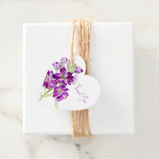 ストック花の水の色のアートパープル感謝していユー フェイバータグ (インサイチュ)