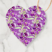 ストック花の水の色のアートパープル感謝していユー フェイバータグ (裏面)