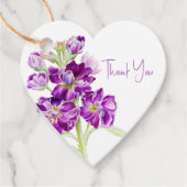 ストック花の水の色のアートパープル感謝していユー フェイバータグ (正面)