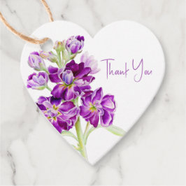 ストック花の水の色のアートパープル感謝していユー フェイバータグ