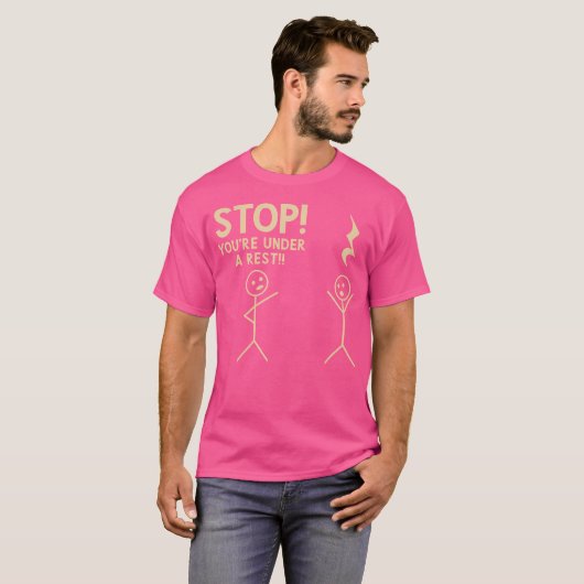 ストップあなたは逮捕おもしろい中Theo Tシャツ (正面フル)