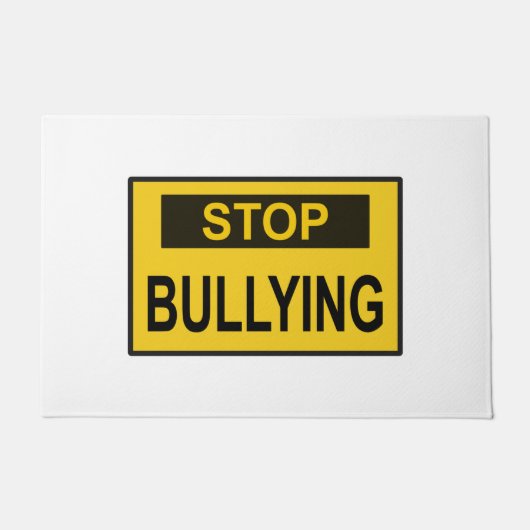 ストップいじめ黄色 ドアマット (正面)