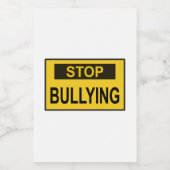 ストップいじめ黄色 フードラベル (シングルラベル)